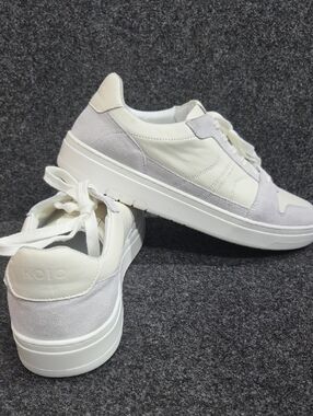 KOIO Men's White and Light Gray Low-Top Sneakers